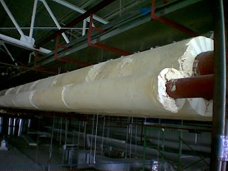Foam-In-Place Insulation Chilled Water Pipes