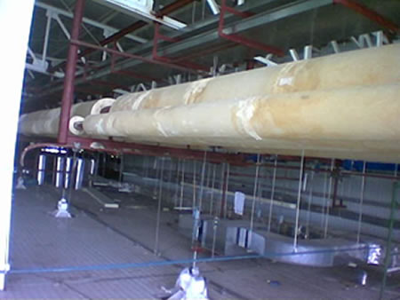 Foam-In-Place Insulation Chilled Water Pipes